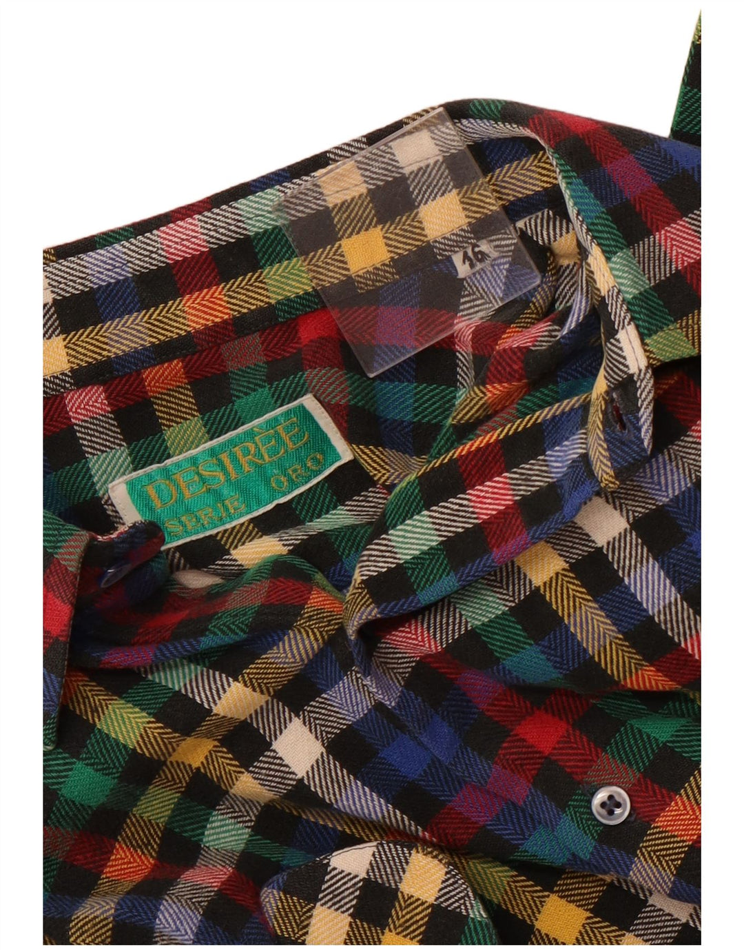 Męska koszula flanelowa Desiree rozmiar 16, duża, wielokolorowa krata