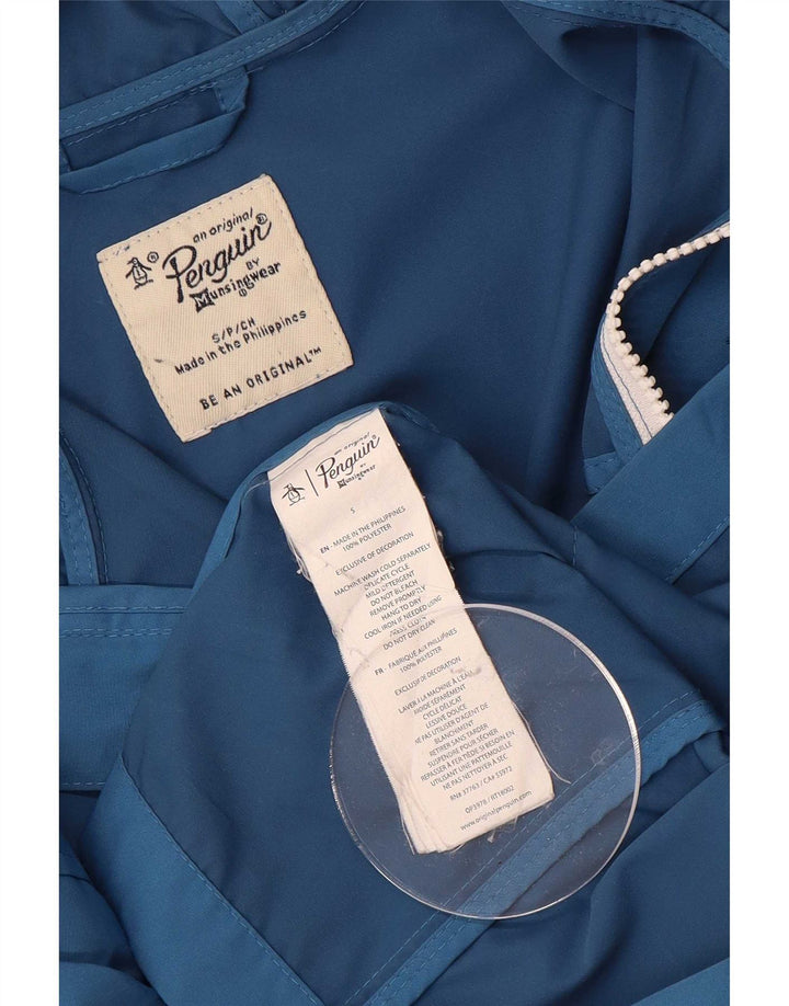 Męska kurtka przeciwdeszczowa z kapturem Penguin UK 36 Small Blue Polyester