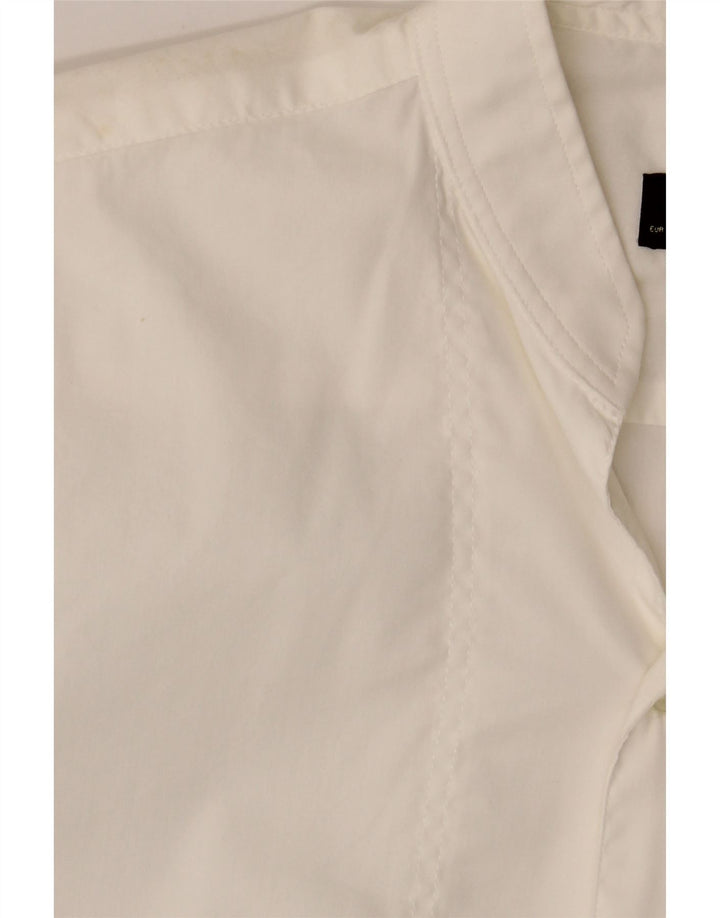 Koszula męska ZARA Super Slim Fit, średnia, biała, bawełniana