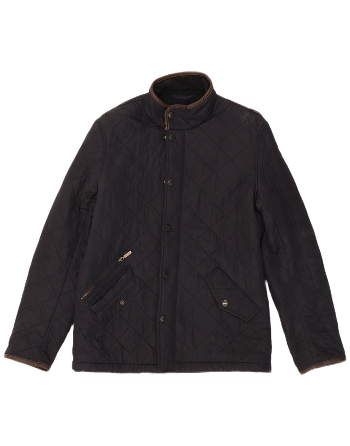 Męska pikowana kurtka Barbour UK 36, mała, granatowa