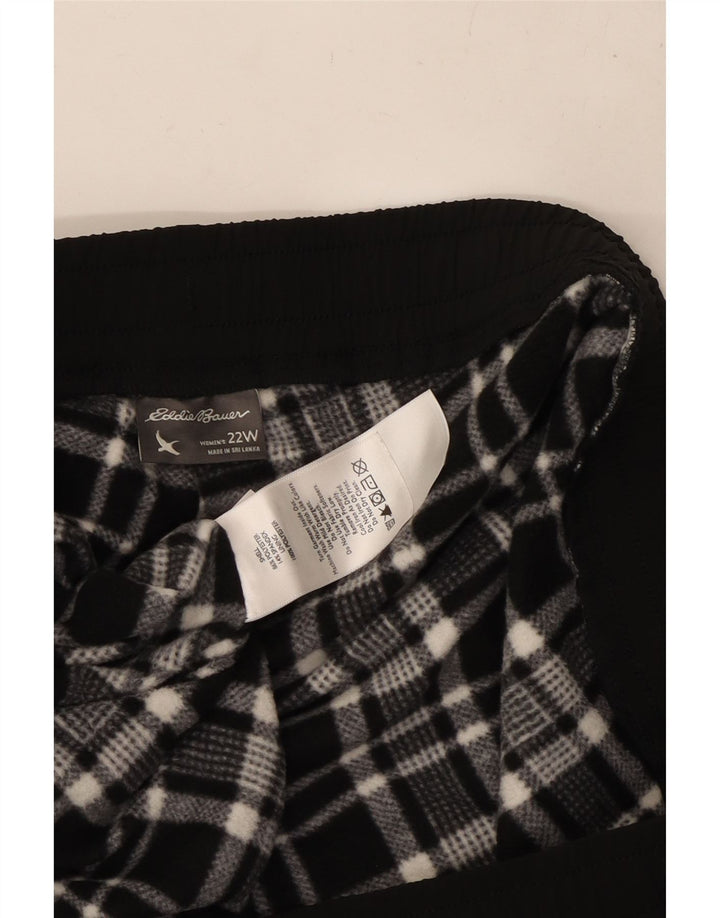 Damskie spodnie dresowe cargo EDDIE BAUER US 22 3XL, czarny poliester