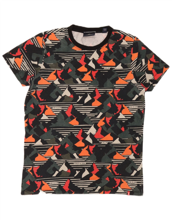 T-shirt męski Scotch & Soda, duży, wielobarwny, geometryczny, bawełniany