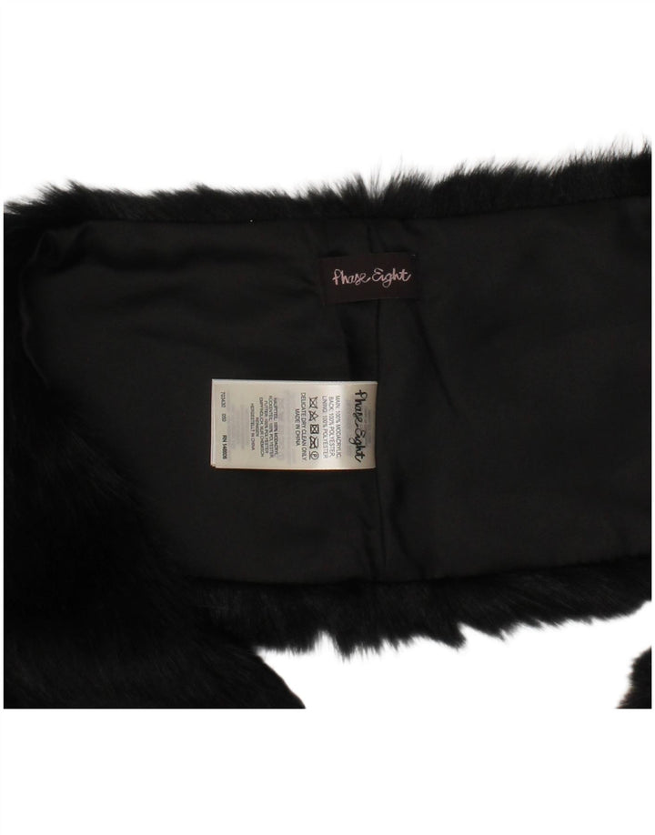 Damski szalik ze sztucznego futra Phase Eight, jeden rozmiar, czarny, poliestrowy, zimowy