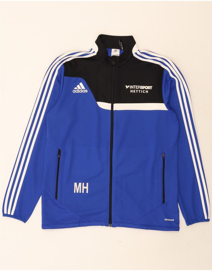 Adidas Męska kurtka dresowa Climacool Graphic, średnia niebieska, blok kolorów