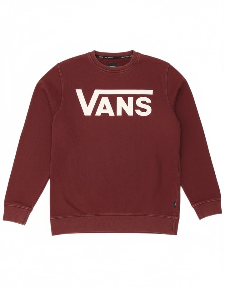 Męska bluza z grafiką Vans, mała, bordowa, bawełniana