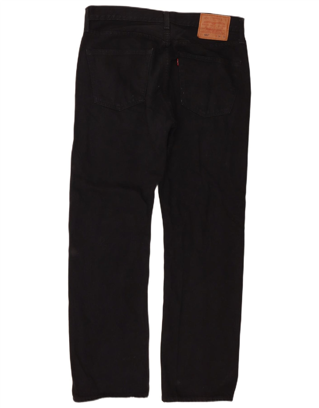 Męskie dżinsy Levi's 501 Straight W34 L30 Czarna bawełna