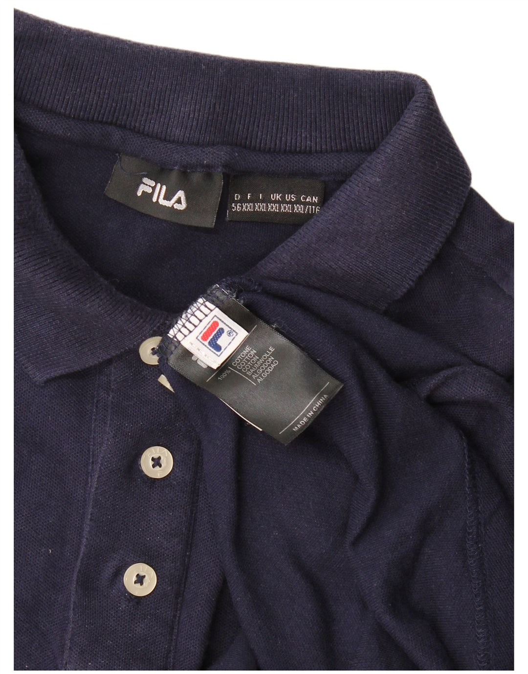 Męska koszulka polo Fila 2XL, granatowa, bawełniana