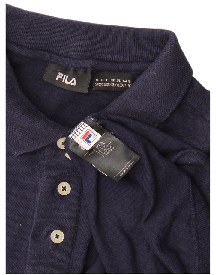 Męska koszulka polo Fila 2XL, granatowa, bawełniana