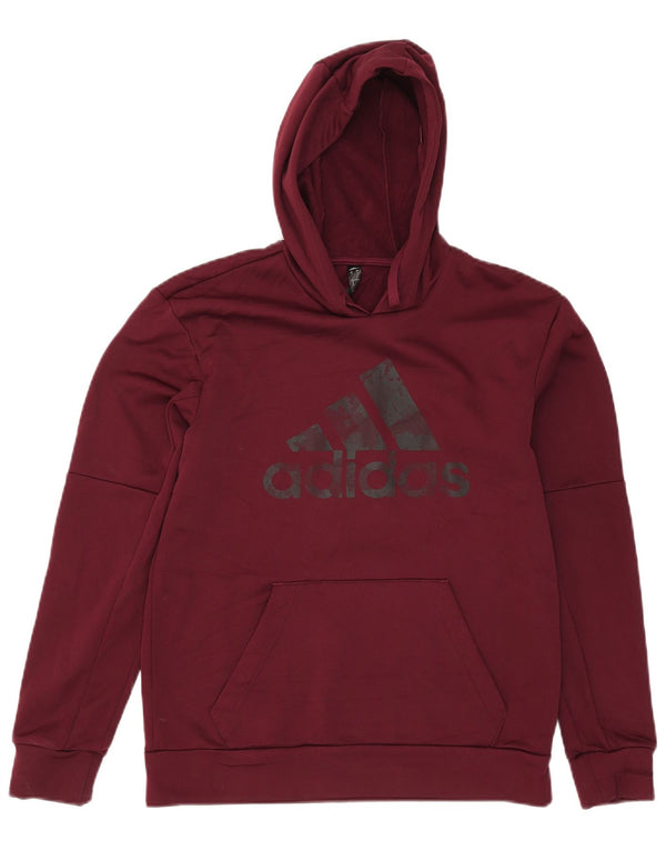 Męska bluza z kapturem Adidas Aeroready Graphic, mała, bordowa, z poliestru