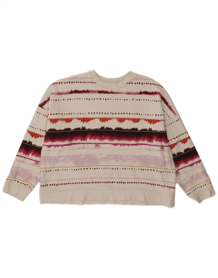 Damska bluza oversize Whistle UK 14, średnia, biała, geometryczna