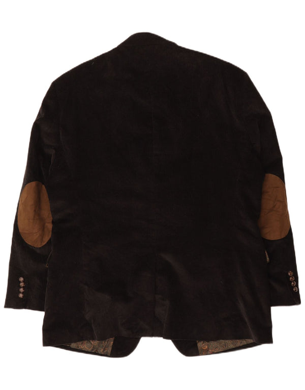 Ralph Lauren Męska sztruksowa marynarka zapinana na 2 guziki UK 44 XL, czarna bawełna