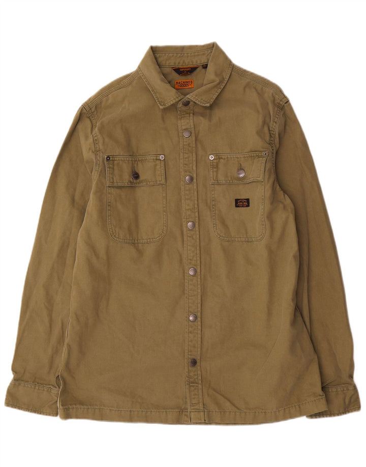 Męska koszula wierzchnia Superdry, duża, bawełniana khaki