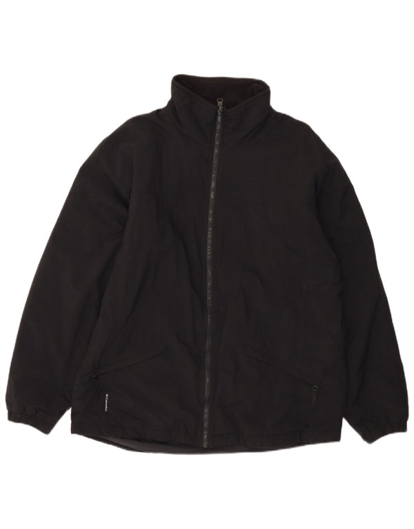 Damska kurtka wiatrówka COLUMBIA o luźnym kroju, UK 16, duży, czarny nylon