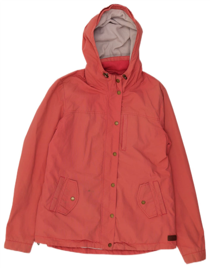 Damska kurtka wiatrówka z kapturem Fat Face UK 12, średni różowy nylon