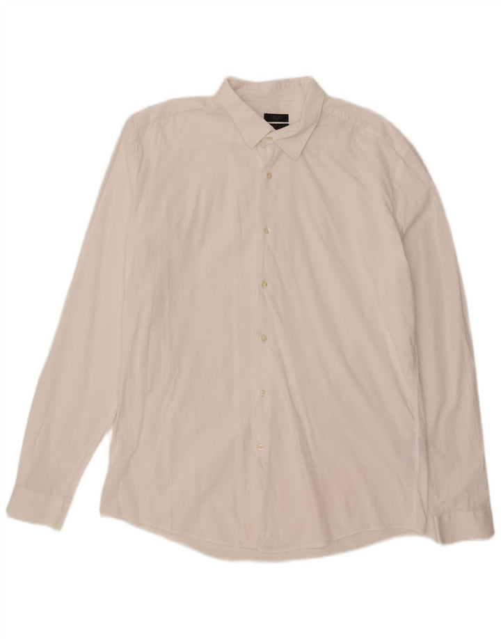 Koszula męska Liu Jo Slim Fit, rozmiar 44 XL, biała, bawełniana
