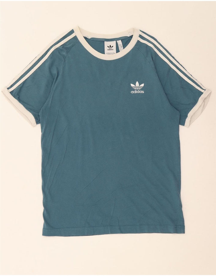 T-shirt męski ADIDAS Top, średni niebieski, bawełniany