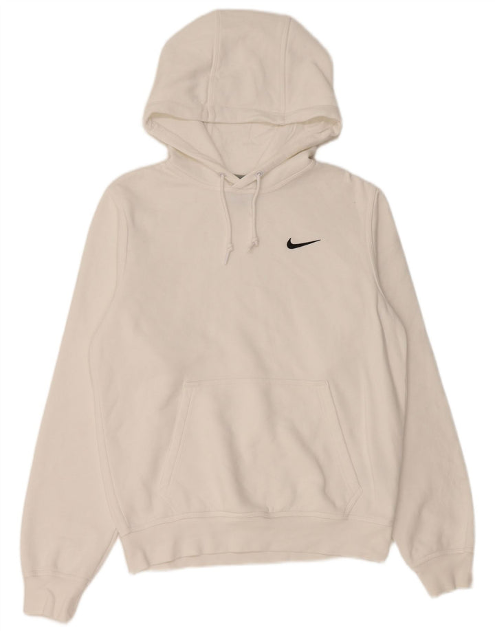 Męski sweter z kapturem Nike, mały, biały, bawełniany