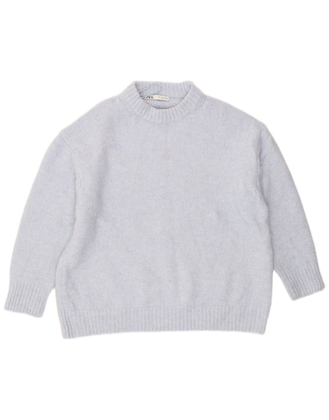 Sweter damski Zara Oversize z okrągłym dekoltem UK 16, duży niebieski