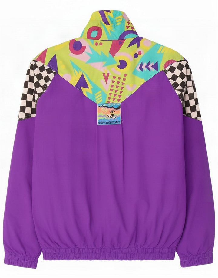 Kurtka damska oversize w stylu vintage, dresowa IT 46, duża, wielobarwna