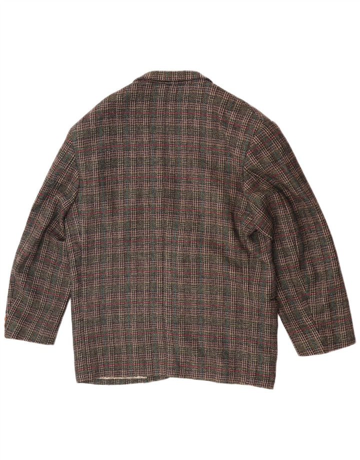 Męska marynarka Cido o tradycyjnym kroju, zapinana na 2 guziki, IT 48, średnia khaki w kratkę