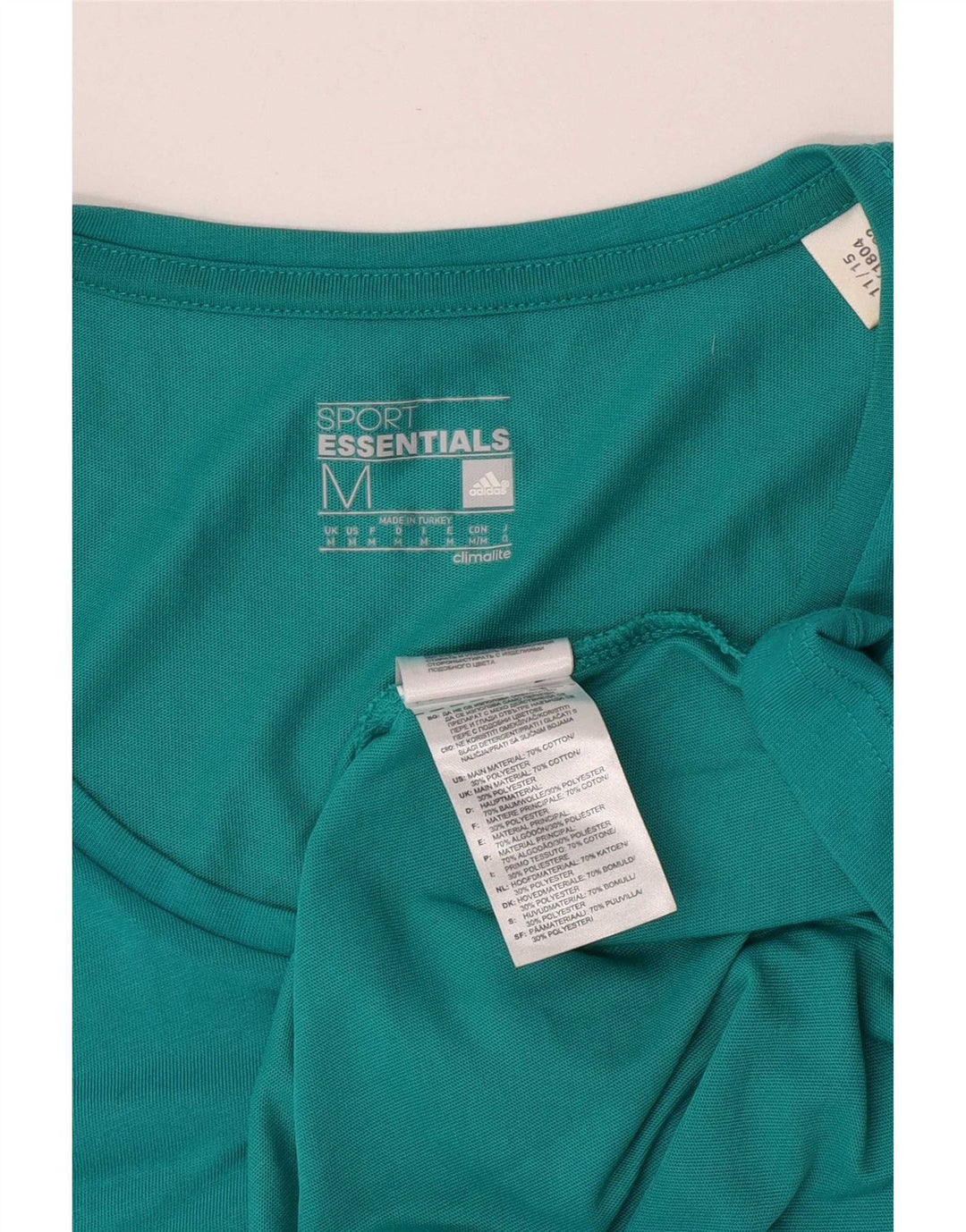 Męska kamizelka Adidas Climalite Graphic Top, średnia turkusowa bawełna