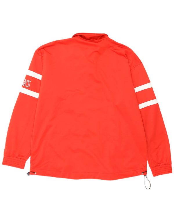 Męska kurtka dresowa Asics z grafiką XL, czerwona, poliestrowa