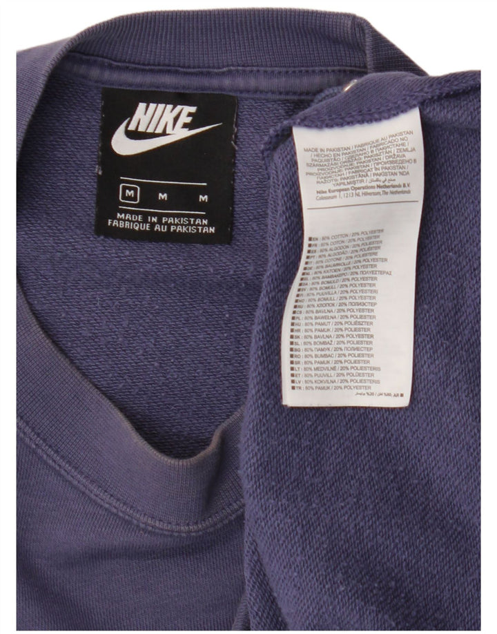 Damska bluza dresowa Nike Crop Oversize UK 14, średnia fioletowa bawełna