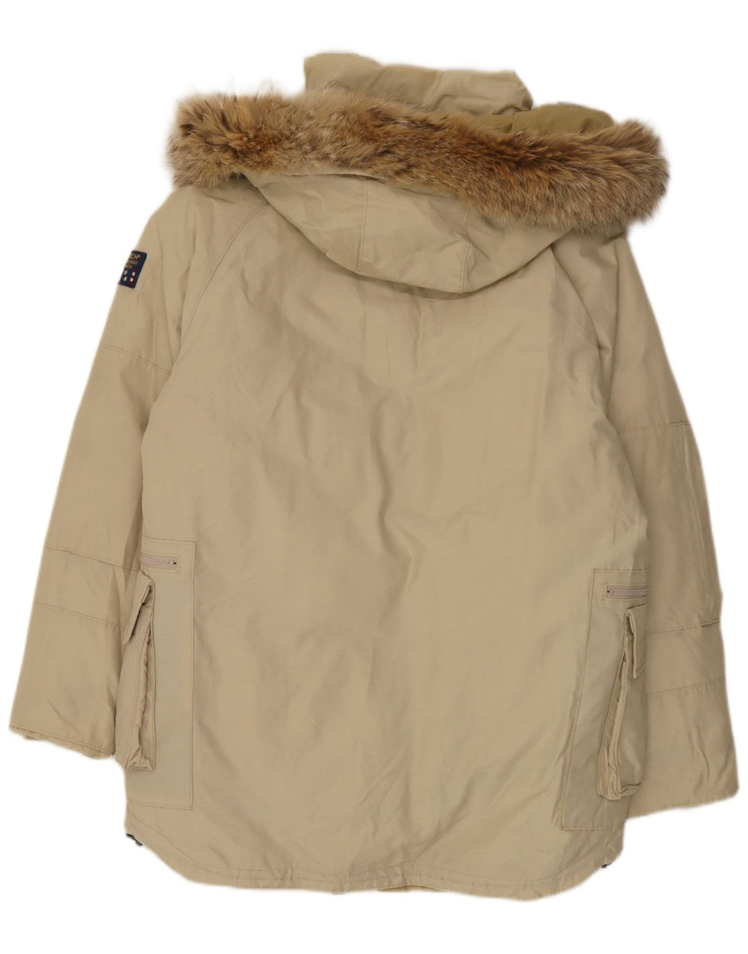 Woolrich Męski ocieplany płaszcz z kapturem UK 36 Small Beige