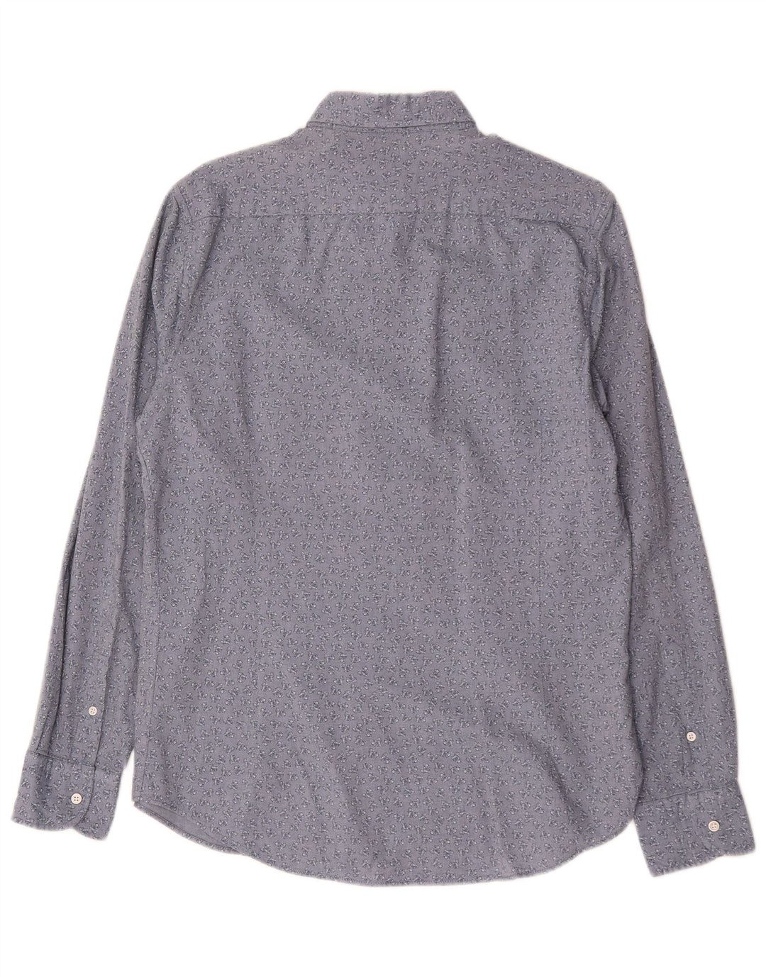 Koszula męska Massimo Dutti w abstrakcyjny wzór, średnia niebieska, bawełniana w kwiaty