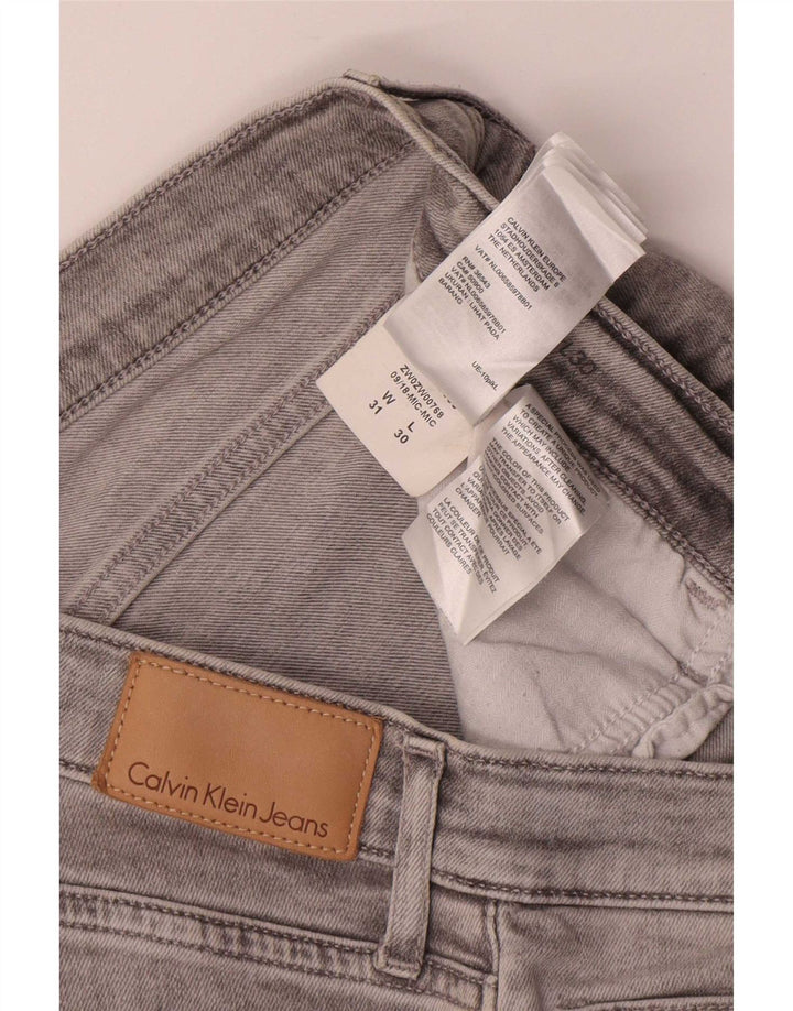 Damskie jeansy Calvin Klein W31 L25 Szara bawełna