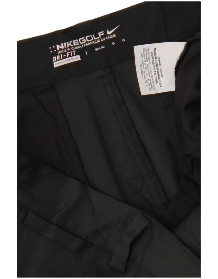 Męskie spodnie chino Nike Dri Fit Straight W35 L30 Czarny poliester