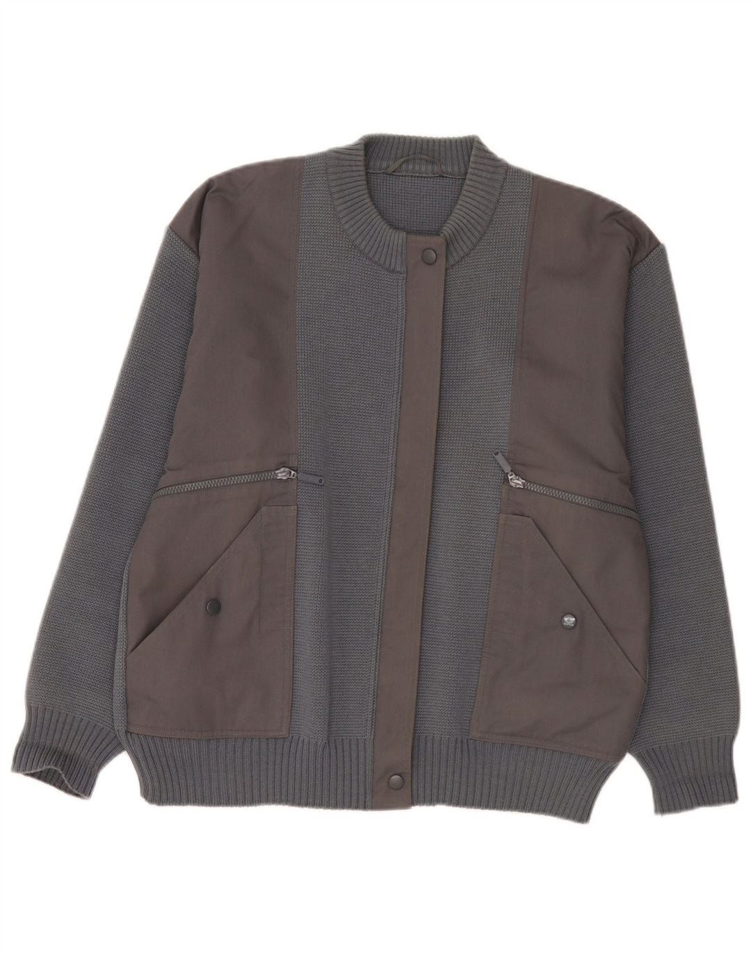 Sweter męski w stylu vintage, EU 40, średnioszary, wełniany