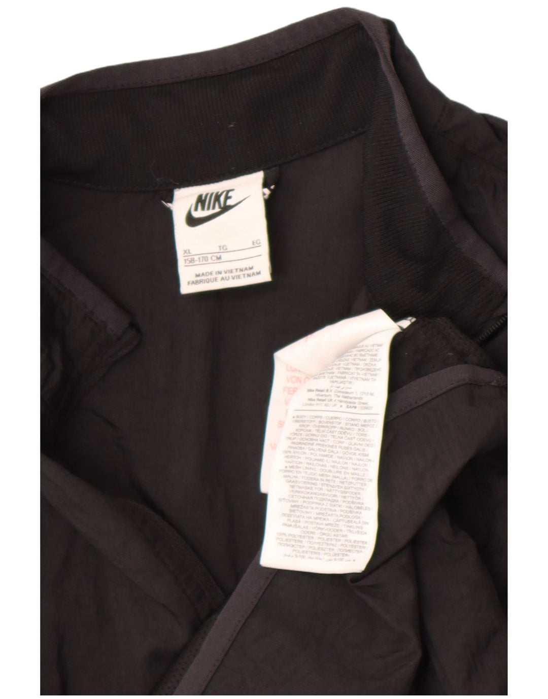 Chłopięca bluza dresowa z grafiką Nike 13-14 lat XL, czarny nylon