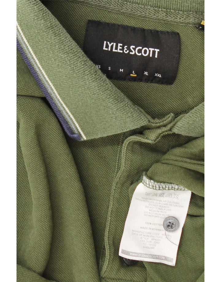 Męska koszulka polo Lyle & Scott, duża, bawełniana khaki