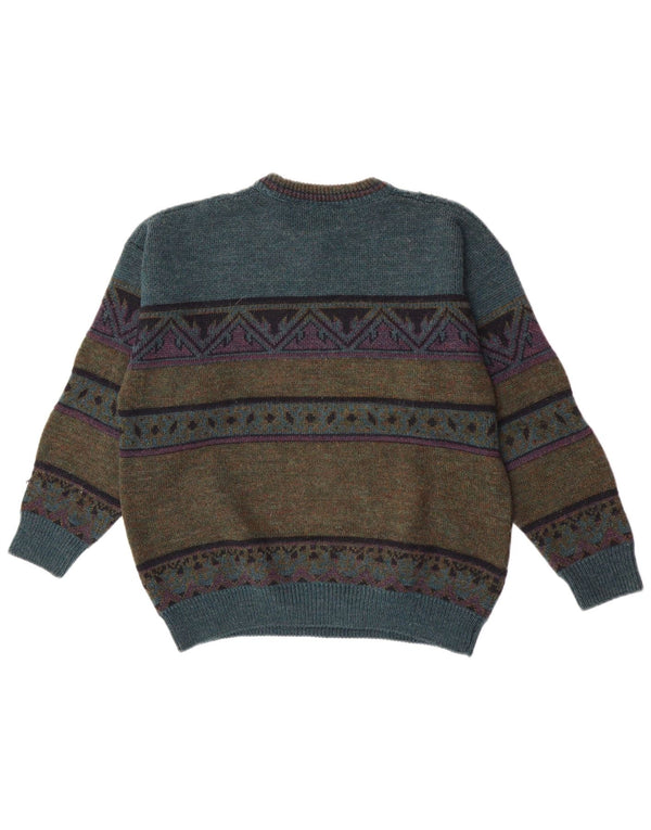 Męski sweter St. Bernard z wycięciem pod szyją, EU 38/40, średni zielony retro