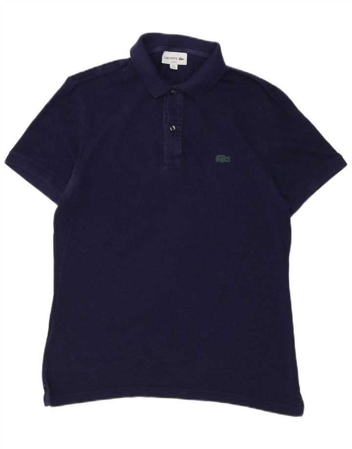 Męska koszulka polo LACOSTE Slim Fit, rozmiar 4, średnia, granatowa, bawełniana