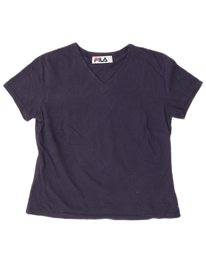 T-shirt damski FILA Top IT 44 Średni granatowy, bawełniany