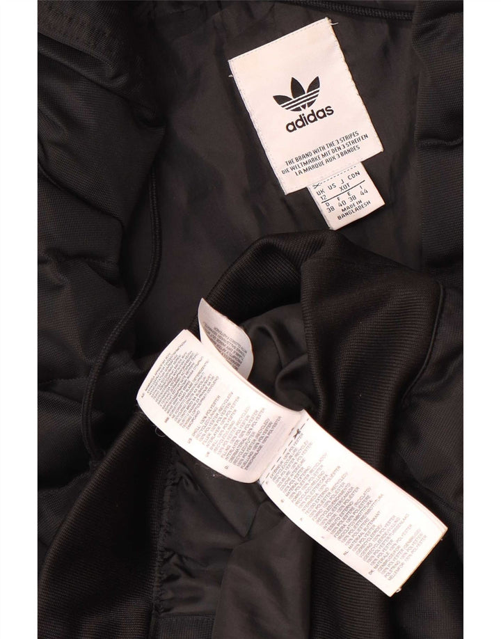 Damska kurtka z kapturem i wyściełaną Adidas UK 12, średni czarny poliester