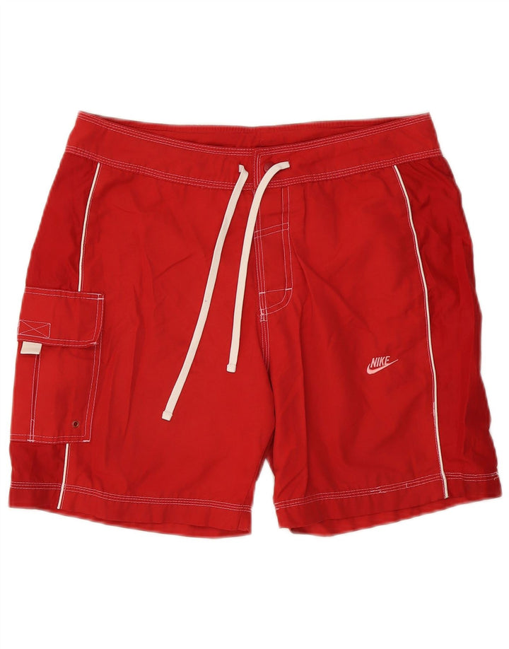 Męskie spodenki kąpielowe Nike, średnio czerwone, bawełniane