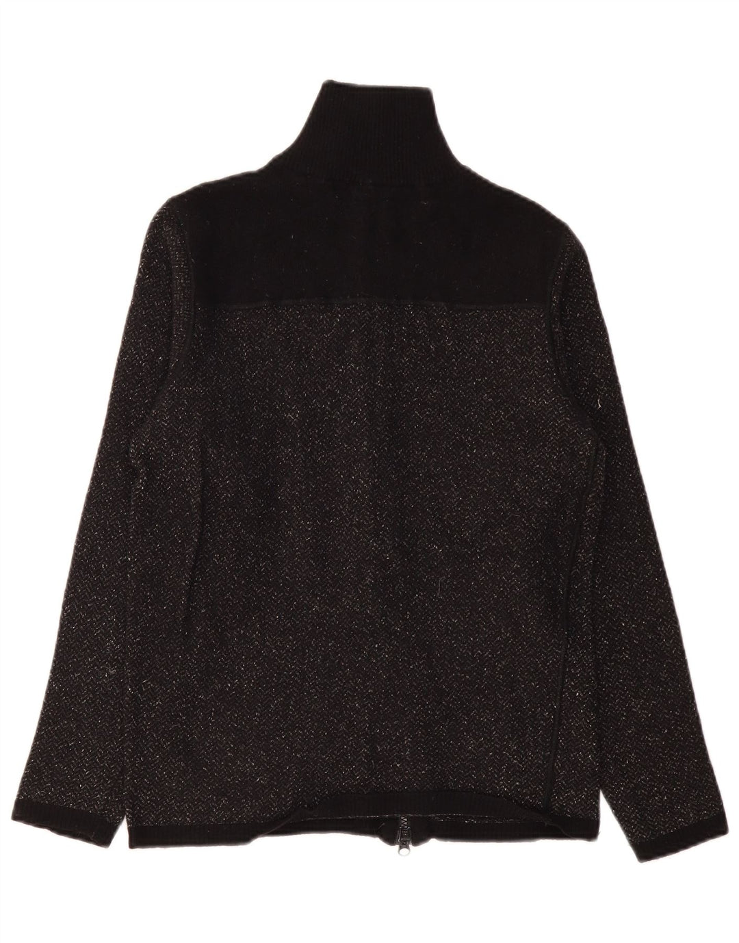 Damski sweter rozpinany Armani Jeans UK 10 Small Black Chevron