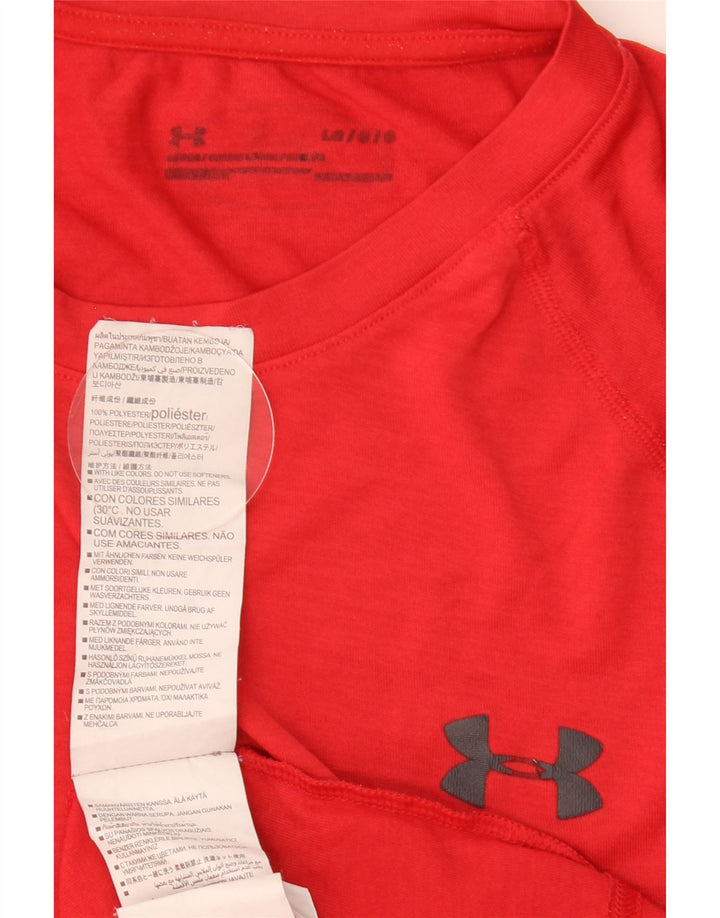 Męski T-shirt UNDER ARMOUR Heat Gear, duży, czerwony, poliester
