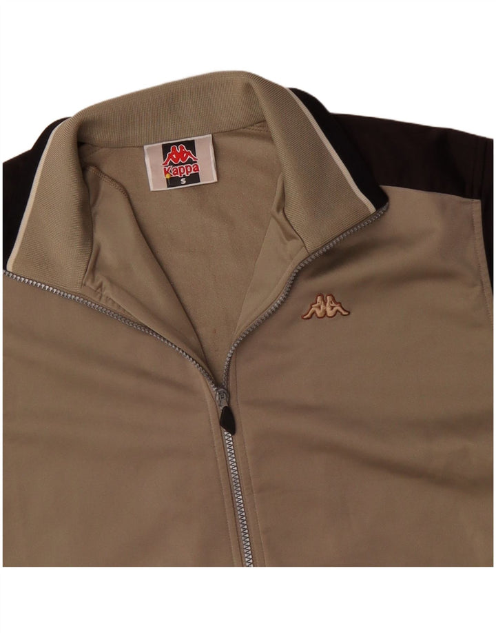 Męska kurtka dresowa Kappa, mały beżowy poliester z blokami kolorów