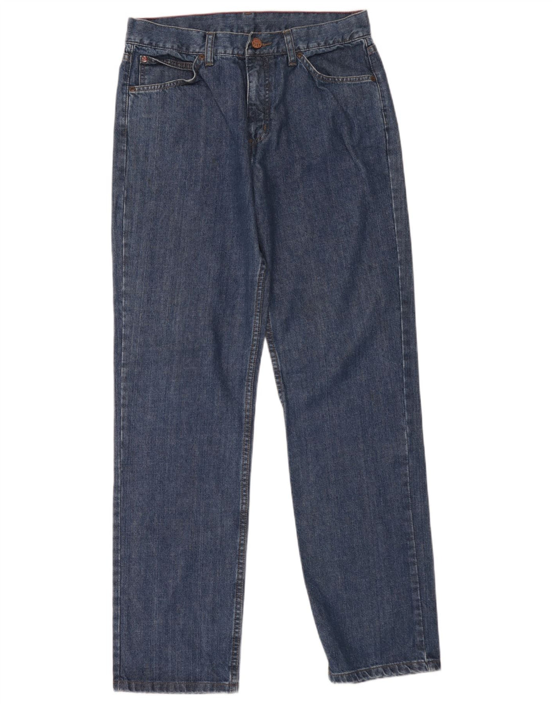 Wrangler Męskie proste dżinsy W34 L33 Niebieskie bawełniane