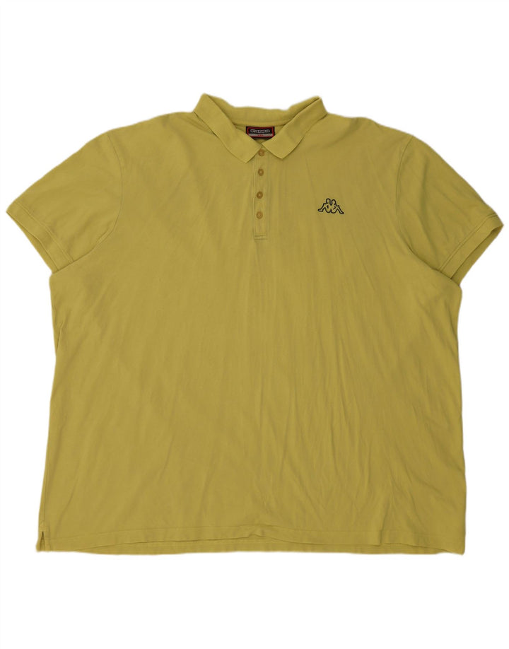 Męska koszulka polo KAPPA 6XL, żółta, bawełniana