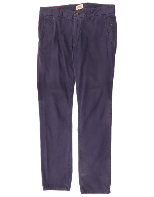Męskie spodnie Chino Slim Tommy Hilfiger W32 L32 Granatowa bawełna