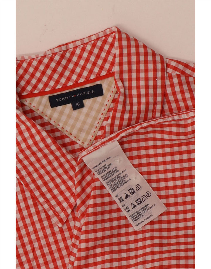 Koszula damska Tommy Hilfiger US 10, duża, bawełniana w kratkę, w kolorze czerwonym