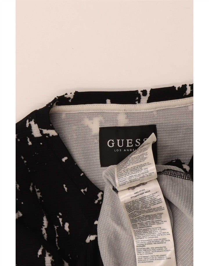 Męska bluza Guess z abstrakcyjnym wzorem, mała, czarna, bawełniana
