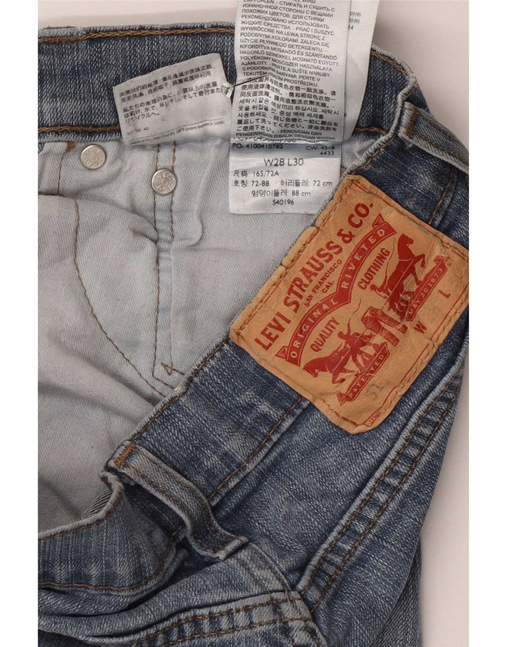 Damskie jeansy Levi's 511 Slim W28 L30 Niebieska bawełna