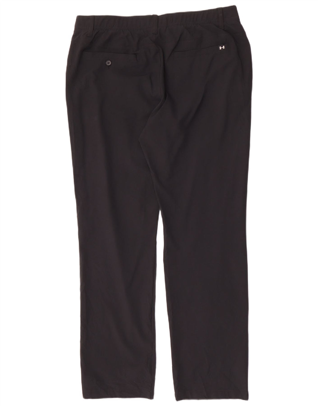 Męskie proste spodnie chino UNDER ARMOUR W38 L32, czarny poliester