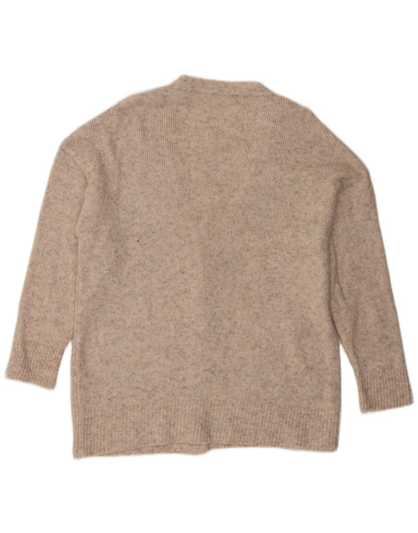 Marks & Spencer Damski sweter oversize UK 16, duży, beżowy